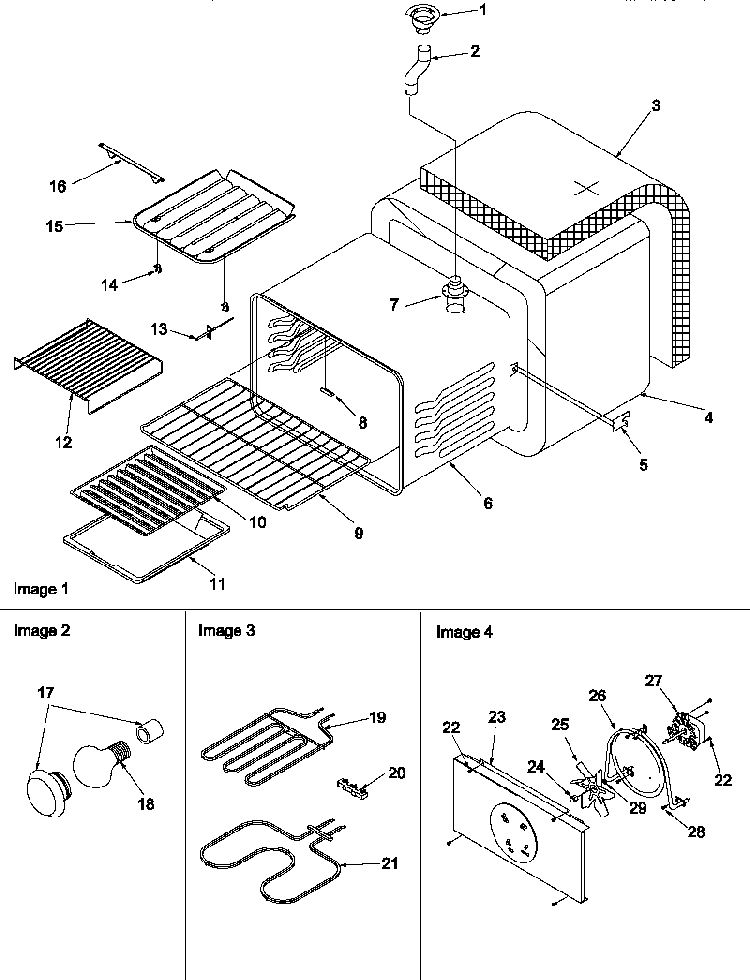 Cavity Diagram and Parts List for ARHSC8750E-P1130657NE  Amana Range