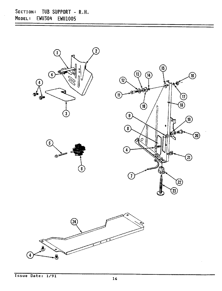 CONTROL PANEL (EWU304) Diagram and Parts List for EWU304  Maytag Dishwasher