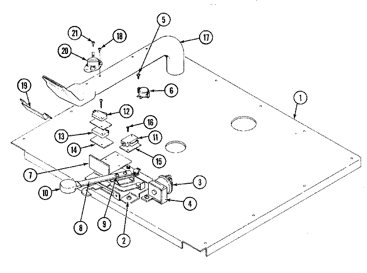 INTERNAL CONTROLS Diagram and Parts List for W2750B-C  Jenn-Air Wall Oven