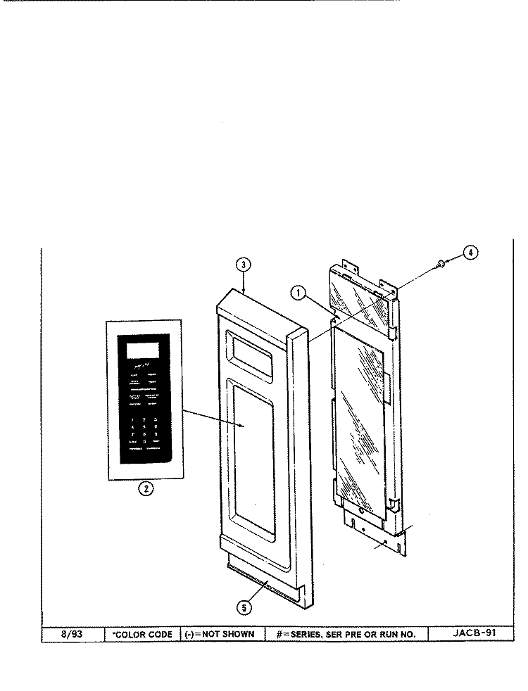 CONTROL PANEL - UPPER (M167) Diagram and Parts List for WM2750B  Jenn-Air Microwave Oven Combo
