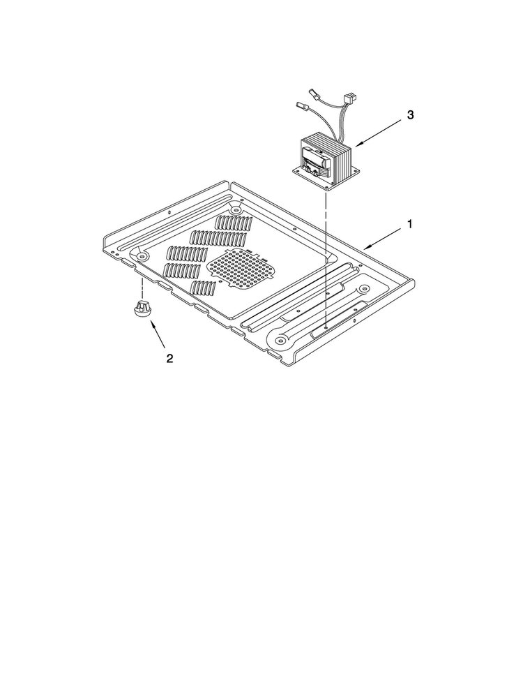Microwave Base Plate Parts Diagram and Parts List for JMW8330DAB15  Jenn-Air Microwave Oven Combo