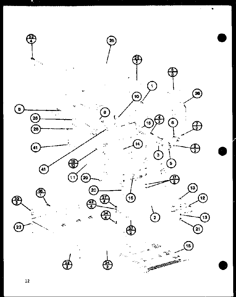 Bezel Assembly Diagram and Parts List for RC-10B P76901-4M Amana Microwave