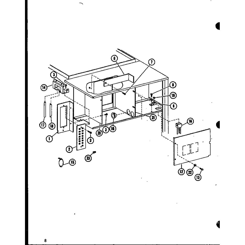 Diagram 5 Diagram and Parts List for D68506-1 P68506-1 Amana Air Conditioner