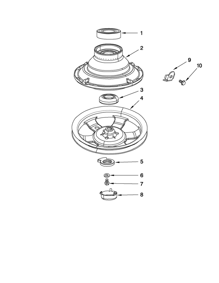 Clutch And Brake Parts Diagram and Parts List for MAT13MNLGW  Maytag Washer