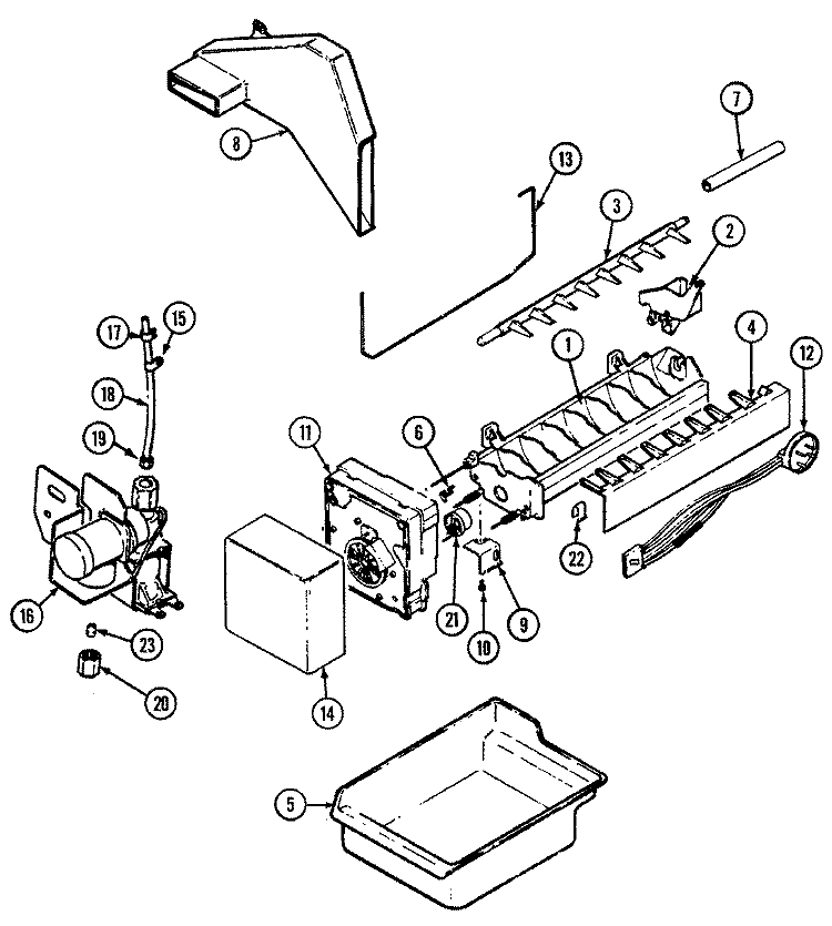 OPTIONAL ICE MAKER KIT (ICE - 25) Diagram and Parts List for RTD1700CGE  Maytag Refrigerator