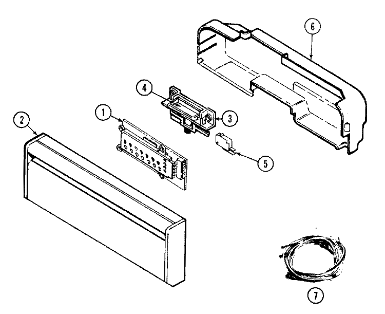 CONTROL PANEL Diagram and Parts List for DWU8891BBB  Maytag Dishwasher