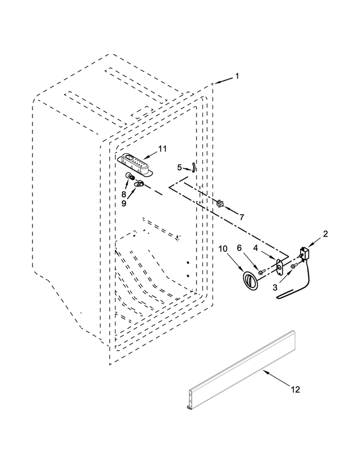 Liner Parts Diagram and Parts List for AZM12X17DW00  Amana Freezer