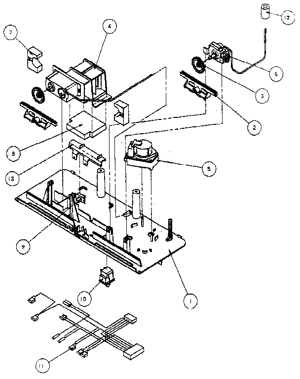 Control Assembly Diagram and Parts List for TXI22R-P1168004W  Amana Refrigerator