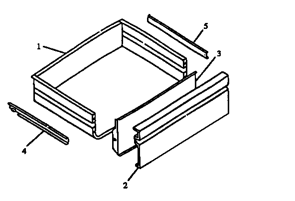 Storage Drawer Diagram and Parts List for AGS746E-P1130736NE  Amana Range