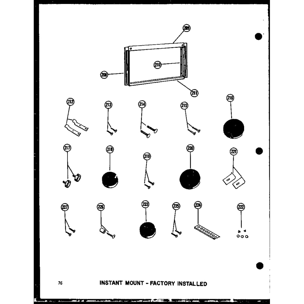 Instant Mount-Factory Installed Diagram and Parts List for 109-2J P54390-83R Amana Air Conditioner