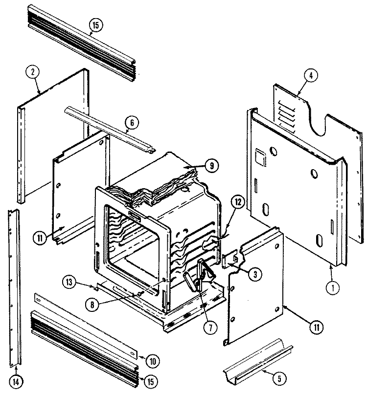 BODY Diagram and Parts List for WME3020B  Jenn-Air Microwave Oven Combo
