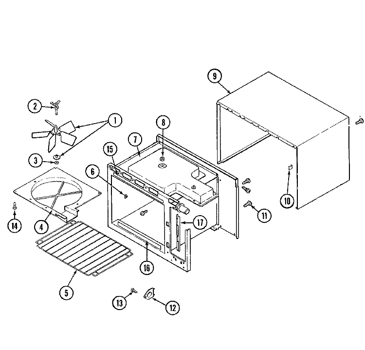 BASE (RCM48J / JW - 14T) Diagram and Parts List for WMG3020B  Jenn-Air Microwave Oven Combo