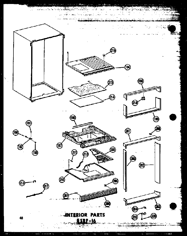 Section 13 Diagram and Parts List for ESRF16-C-P30303-3WC  Amana Refrigerator
