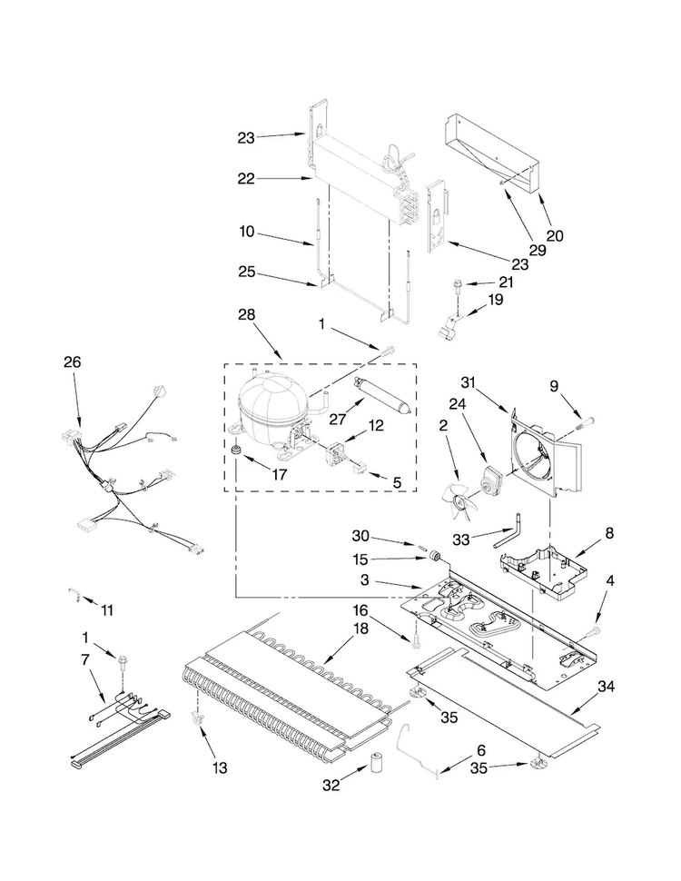 Unit Parts Diagram and Parts List for MFI2269VEM3  Maytag Refrigerator