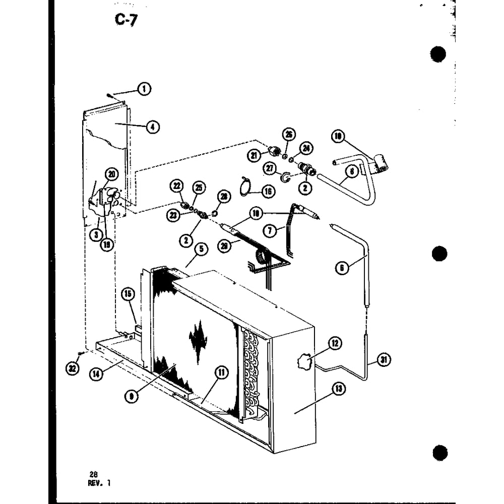 Diagram 4 Diagram and Parts List for BBC3610M-B P67346-6C Amana Air Conditioner