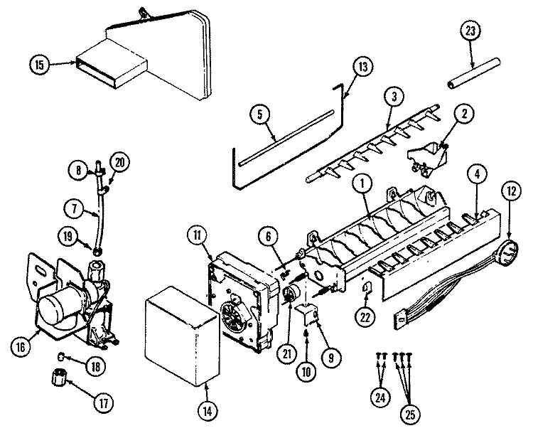OPTIONAL ICE MAKER KIT Diagram and Parts List for HRNT23393A DF99A Hoover Refrigerator
