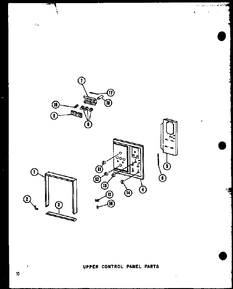 Upper Control Panel Parts Diagram and Parts List for RCC-4 P73409-1M Amana Microwave