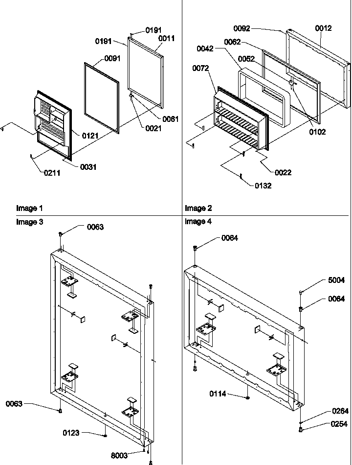 Door Assemblies Diagram and Parts List for THI21TL-P1302602WL  Amana Refrigerator