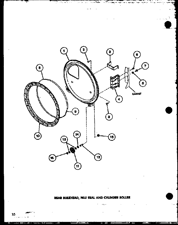 Section 1 Diagram and Parts List for LG2911 P7804804W Amana Dryer