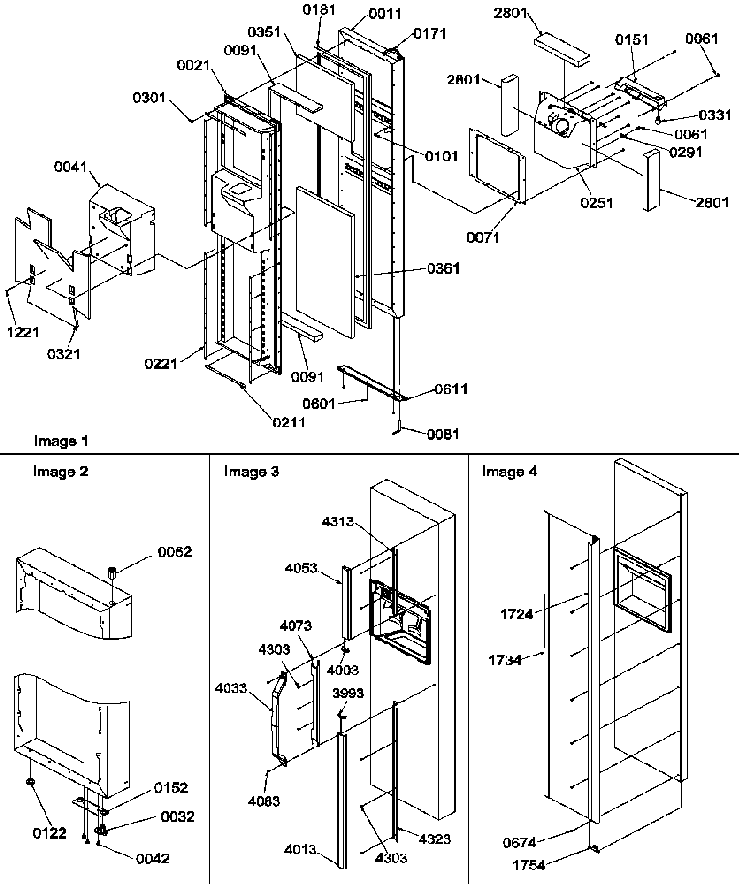 Freezer Door Diagram and Parts List for SRD27TPSE-P1190313WE  Amana Refrigerator