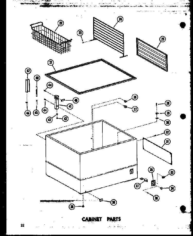 Cabinet Parts Diagram and Parts List for C11W P60330-9W Amana Freezer