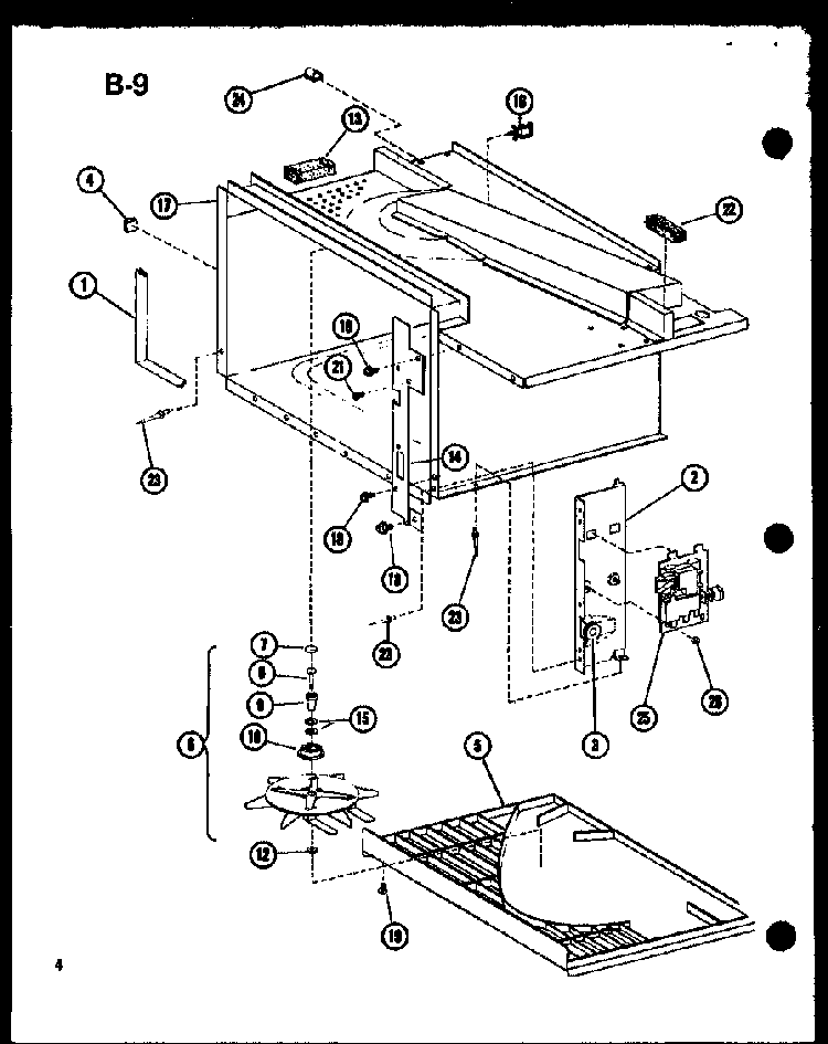 Antenna Assembly Diagram and Parts List for RR-1010 P75414-2M Amana Microwave