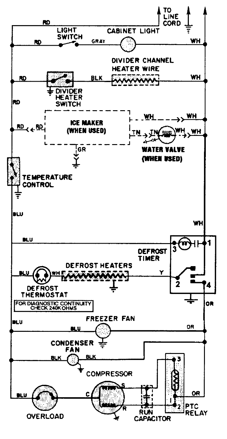 WIRING INFORMATION Diagram and Parts List for GT19Y8FV  Maytag Refrigerator