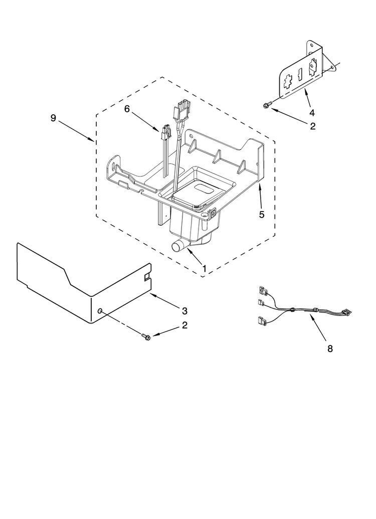 Pump Parts Diagram and Parts List for MIM1554VRS0  Maytag Ice Maker