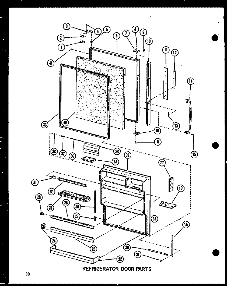 REF DOOR PARTS Diagram and Parts List for BC20K P602351W Amana Refrigerator