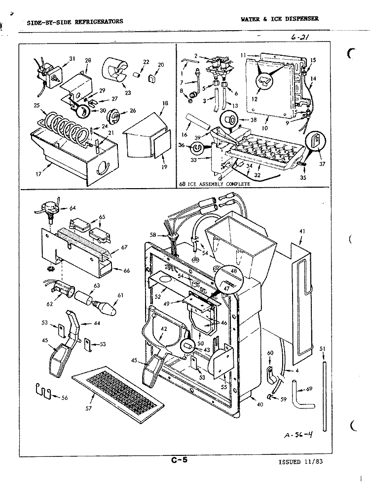 WATER & ICE DISPENSER Diagram and Parts List for RC24CN-3AI 3N80A Magic Chef Refrigerator