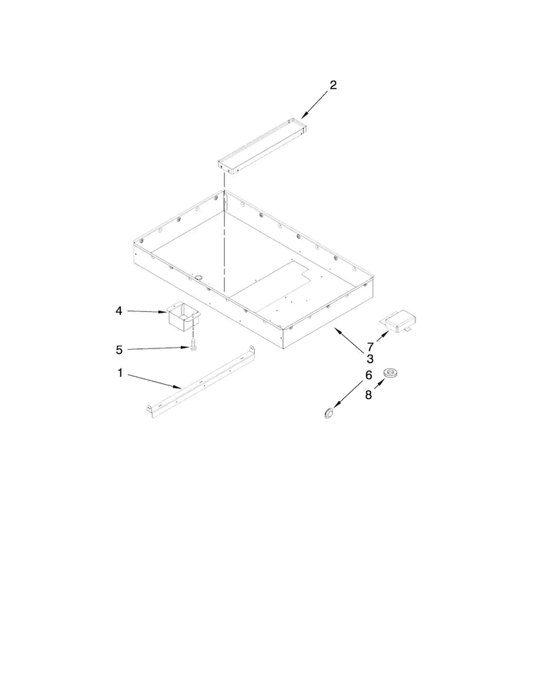 Burner Box Assembly Diagram and Parts List for JED4536WB01  Jenn-Air Cooktop