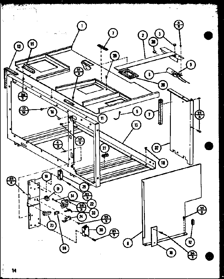Section 5 Diagram and Parts List for RCC-1010 P85729-1S Amana Range
