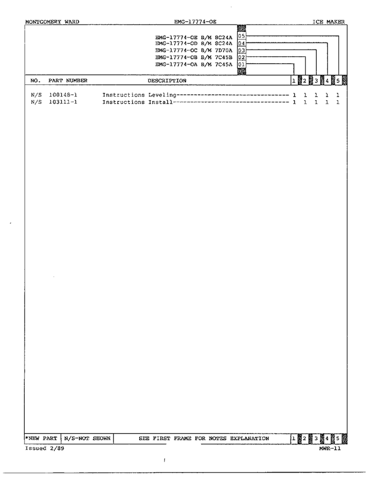Ice Maker Page 3 Diagram and Parts List for 17774-OA  Admiral Refrigerator