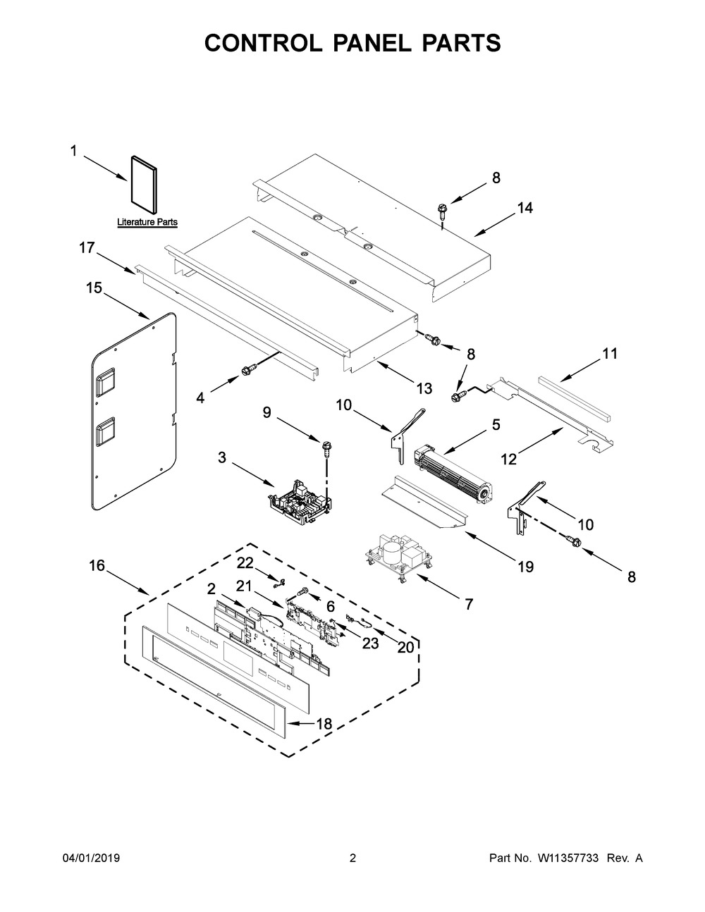 Control Panel Parts Diagram and Parts List for JMW3430DS04  Maytag Microwave Oven Combo