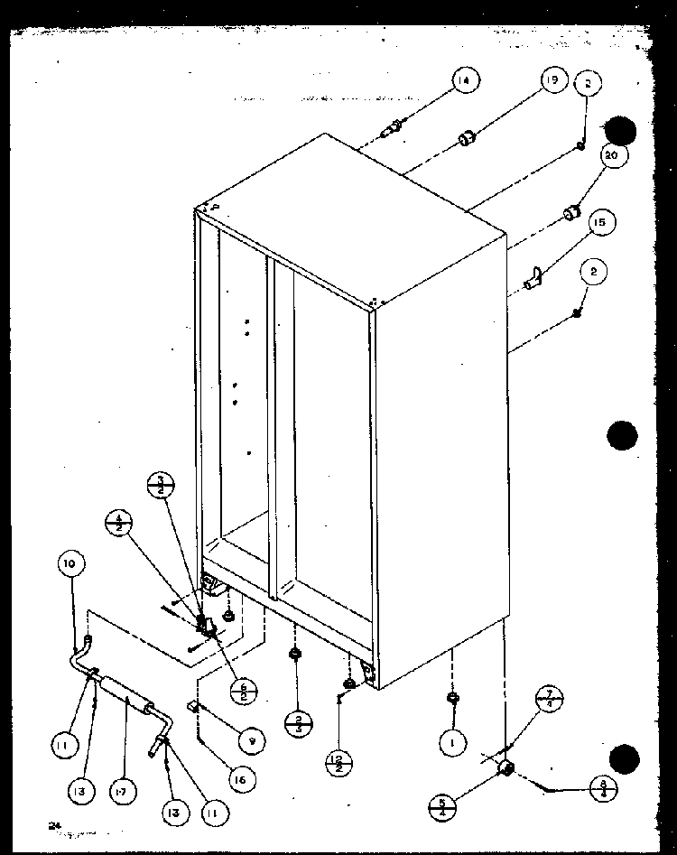 Drain Diagram and Parts List for SZ25MPL-P1120711WL  Amana Refrigerator