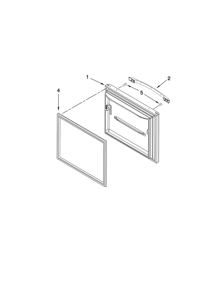 Freezer Door Parts Diagram and Parts List for ABB1922FEQ3  Amana Refrigerator