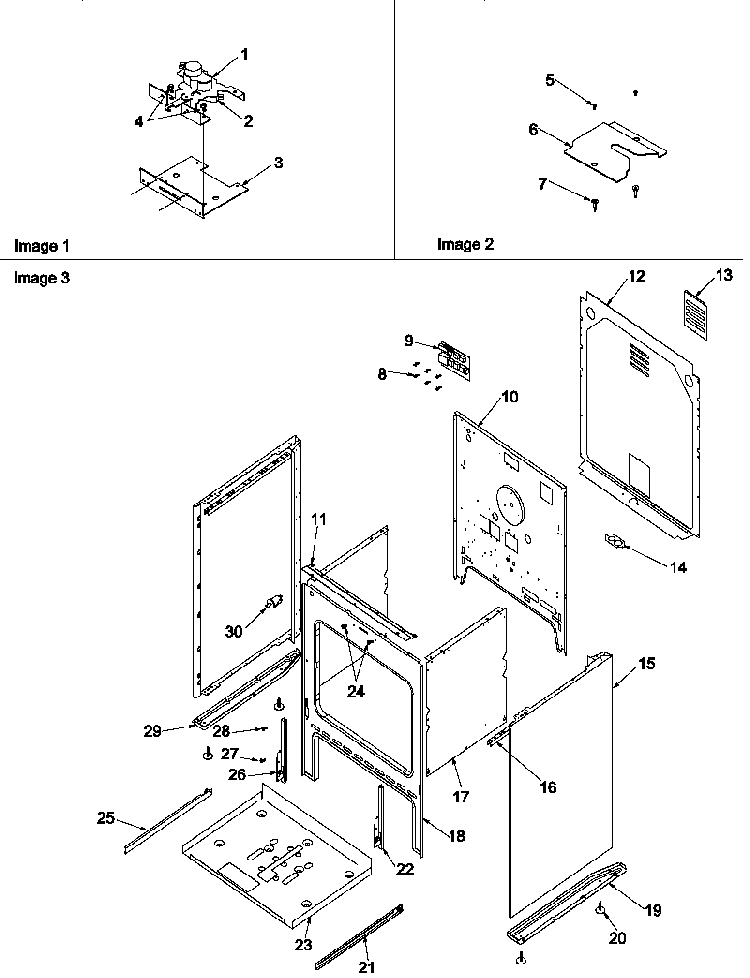 Cabinet Diagram and Parts List for CARTC7500E-P1143467NE  Amana Range
