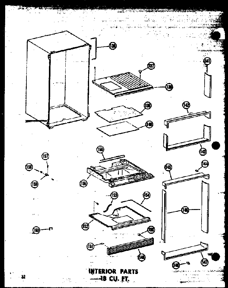 Section 19 Diagram and Parts List for TC18N-A-P60303-59WA  Amana Refrigerator