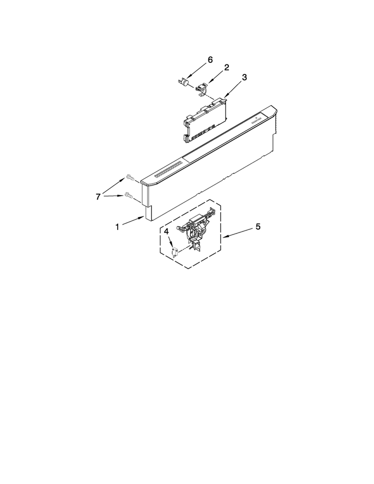 Control Panel Parts Diagram and Parts List for MDB7759AWS0  Maytag Dishwasher