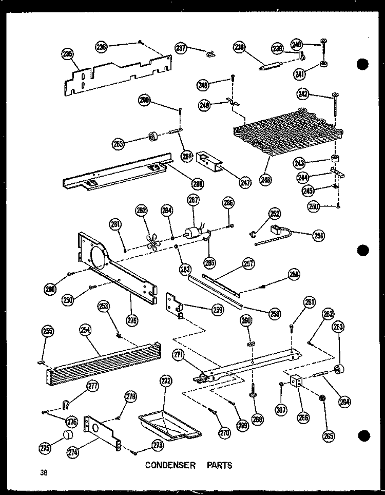 CONDENSER PARTS Diagram and Parts List for BC20K P602351W Amana Refrigerator