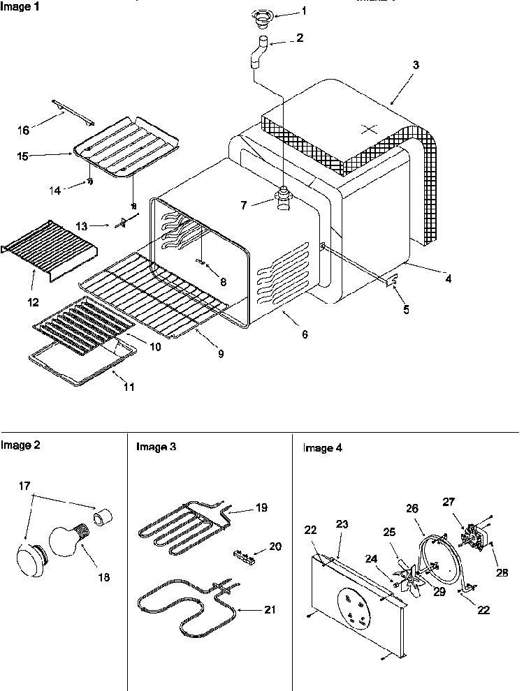 Cavity Diagram and Parts List for ZRHSC8750E-P1130655NE  Amana Range