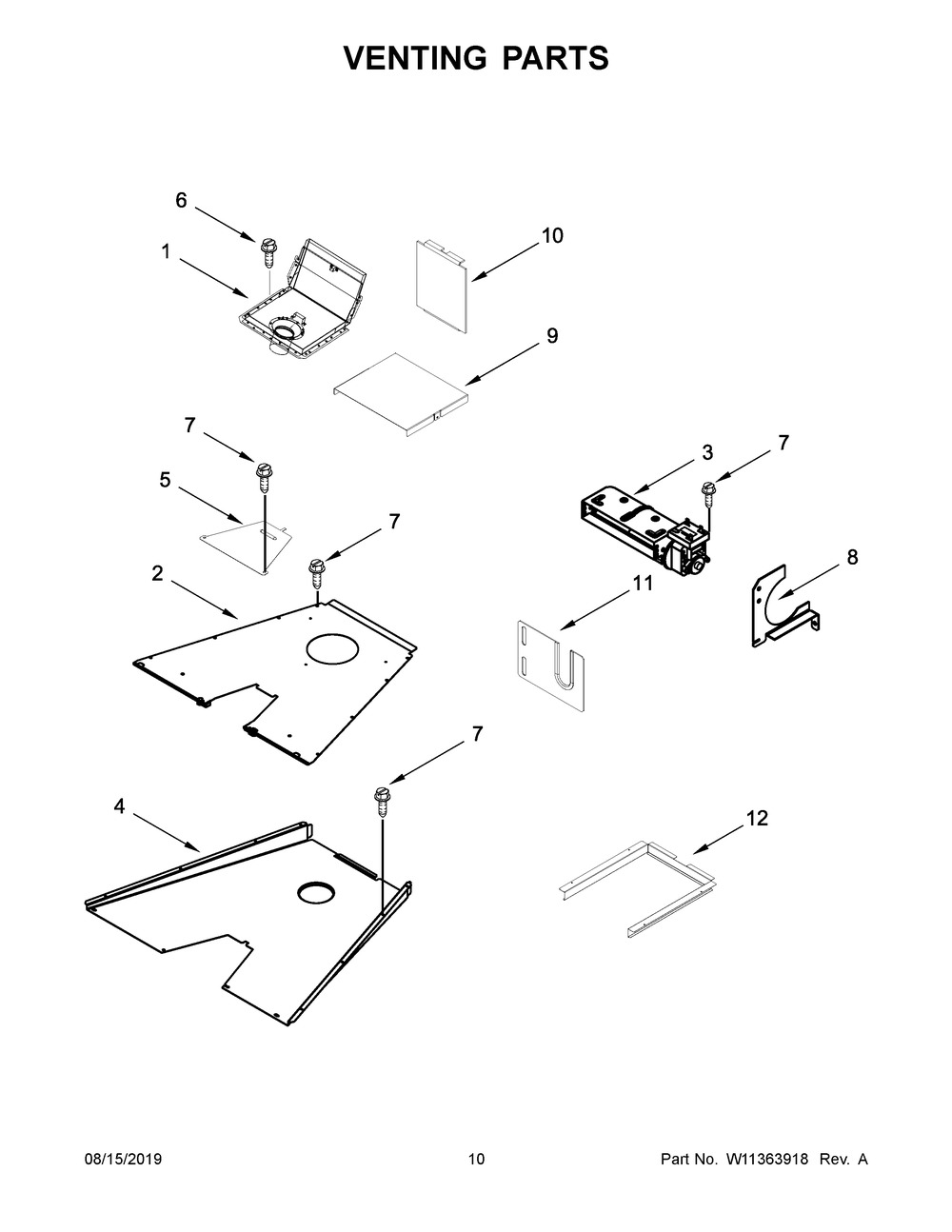 Venting Parts Diagram and Parts List for JGRP636HM00  Maytag Range