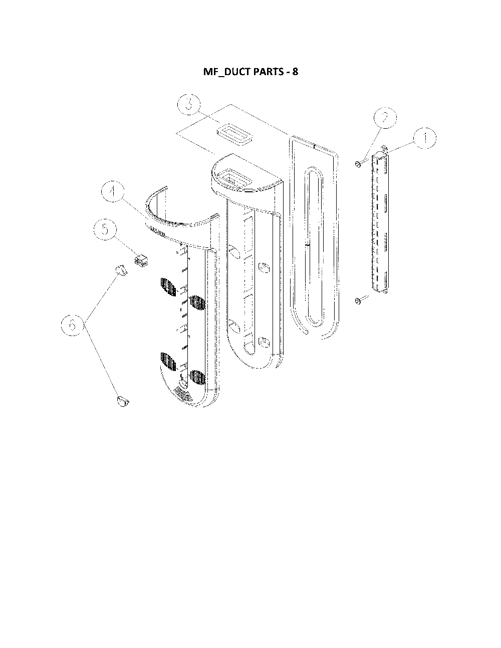 Mf Ducts Diagram and Parts List for 11160615911  Kenmore Refrigerator