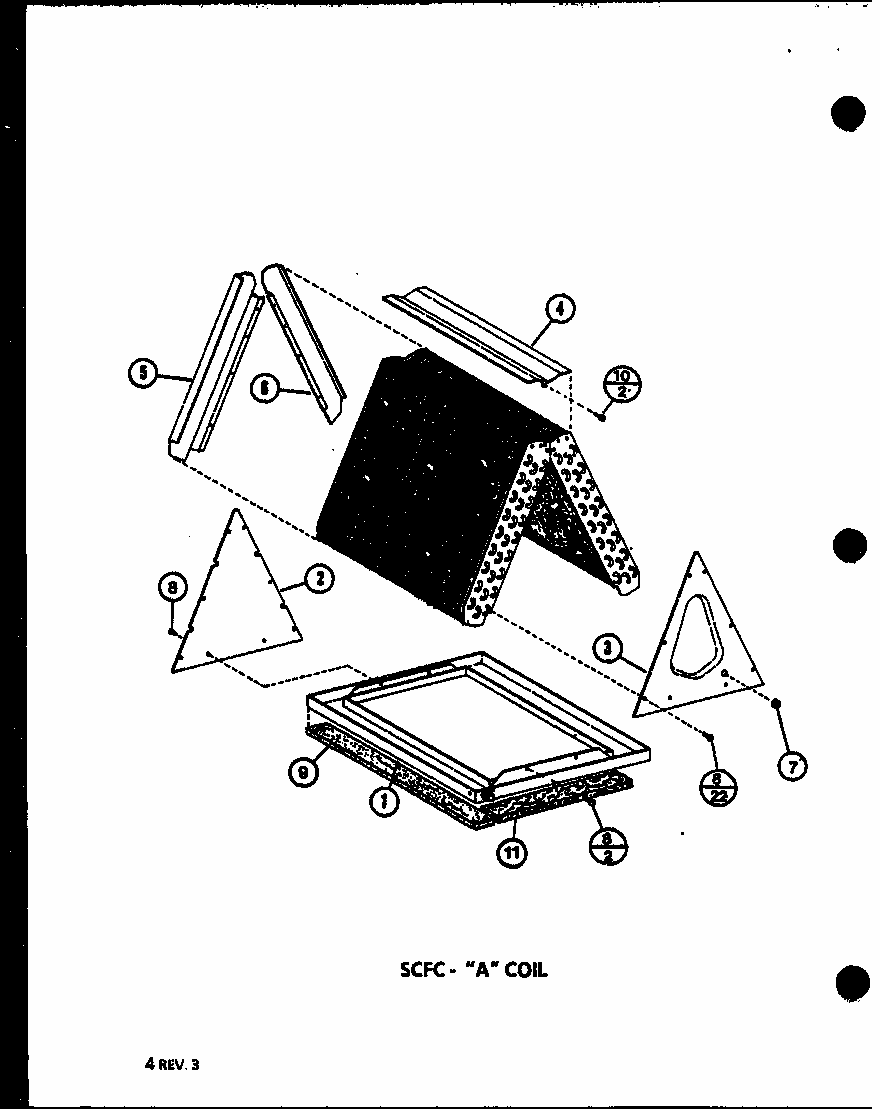 Scfc- "a" Coil (scfc18aova/p6917102c) (scfc24aova/p6917103c) (scfc18aovb/p6917105c) (scfc24aovb/p6917106c) (scfc24aovd/p6917107c) Diagram and Parts List for SCFC24AOVD P6917107C Amana Air Conditioner