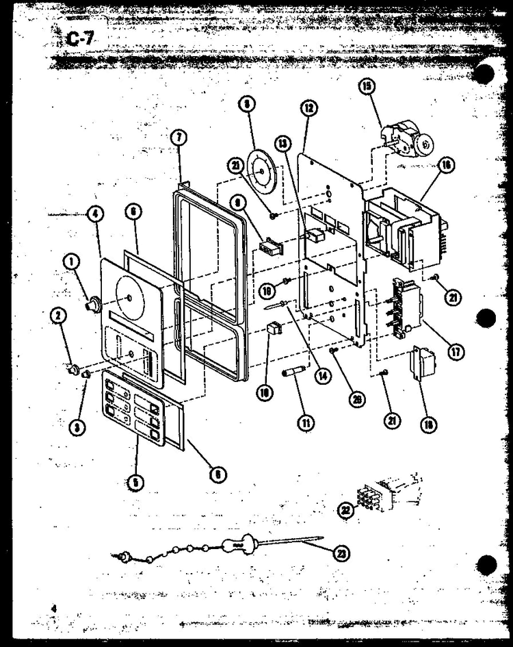 Timer Diagram and Parts List for RMC-20 P74130-2M Amana Microwave