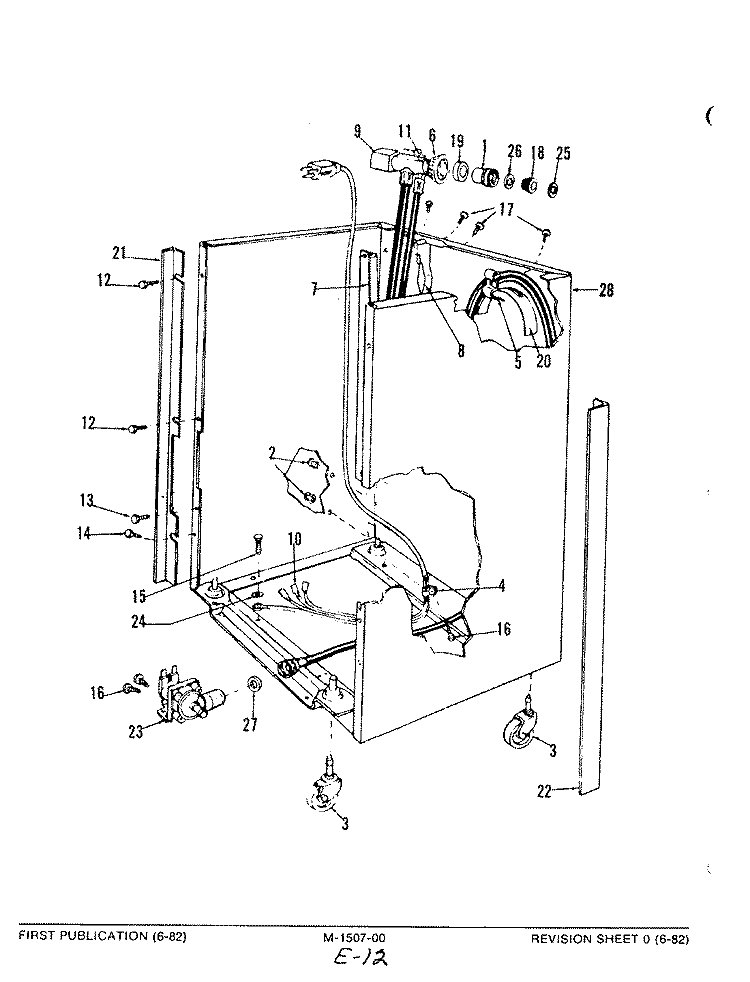 FRAME PARTS Diagram and Parts List for DC24D6  Maytag Dishwasher
