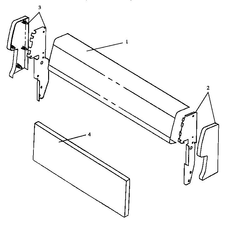 Backguard Assembly Diagram and Parts List for EHN3412W P1142499NW Caloric Range