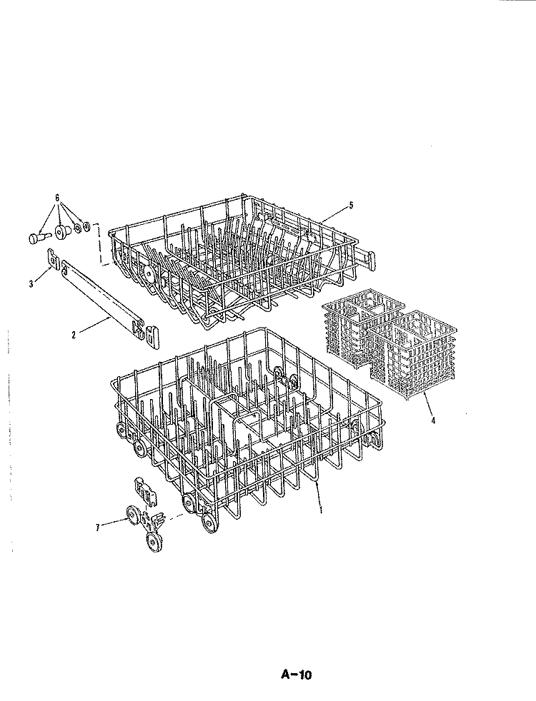 RACK Diagram and Parts List for DU24D2AC  Maytag Dishwasher