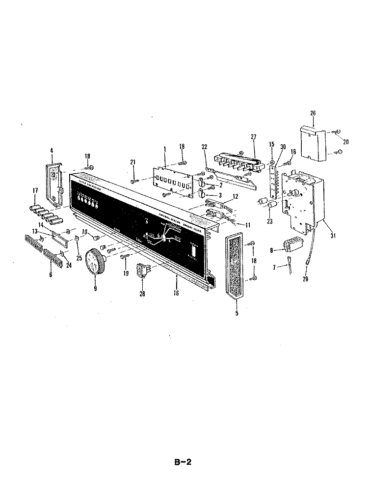CONTROL PANEL Diagram and Parts List for DU24D6AC  Maytag Dishwasher