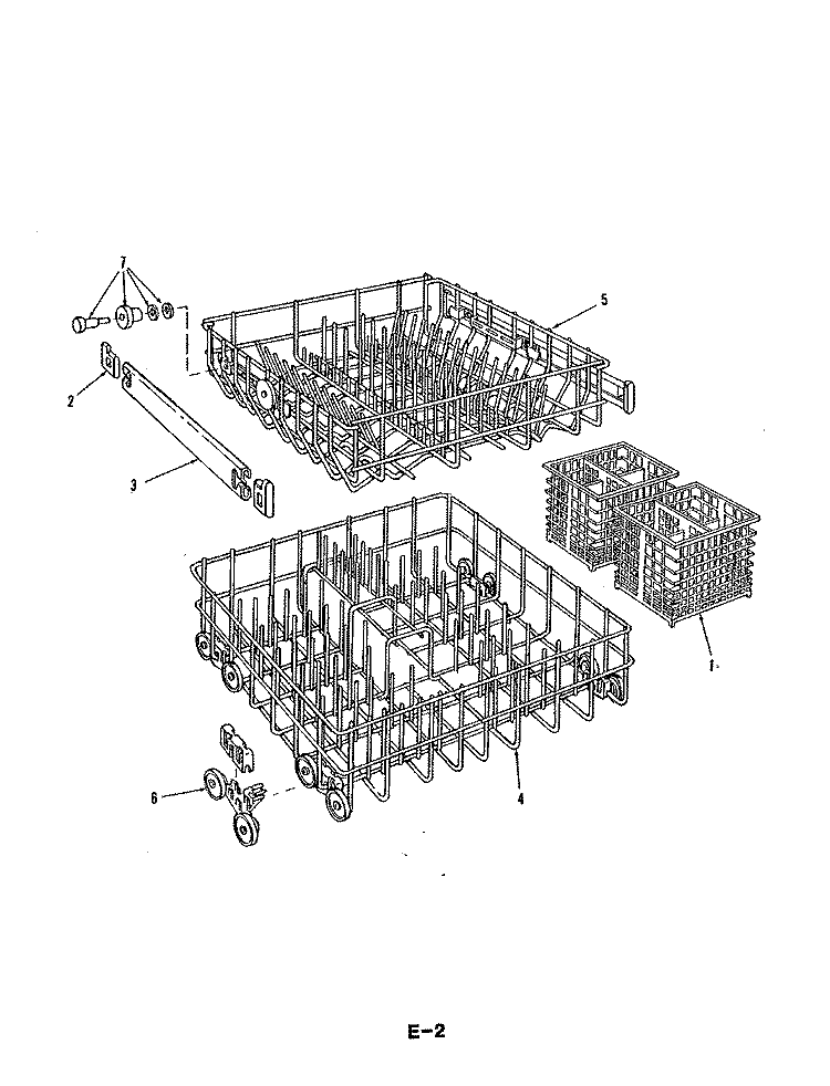 RACKS Diagram and Parts List for DU24D6AC-1  Maytag Dishwasher